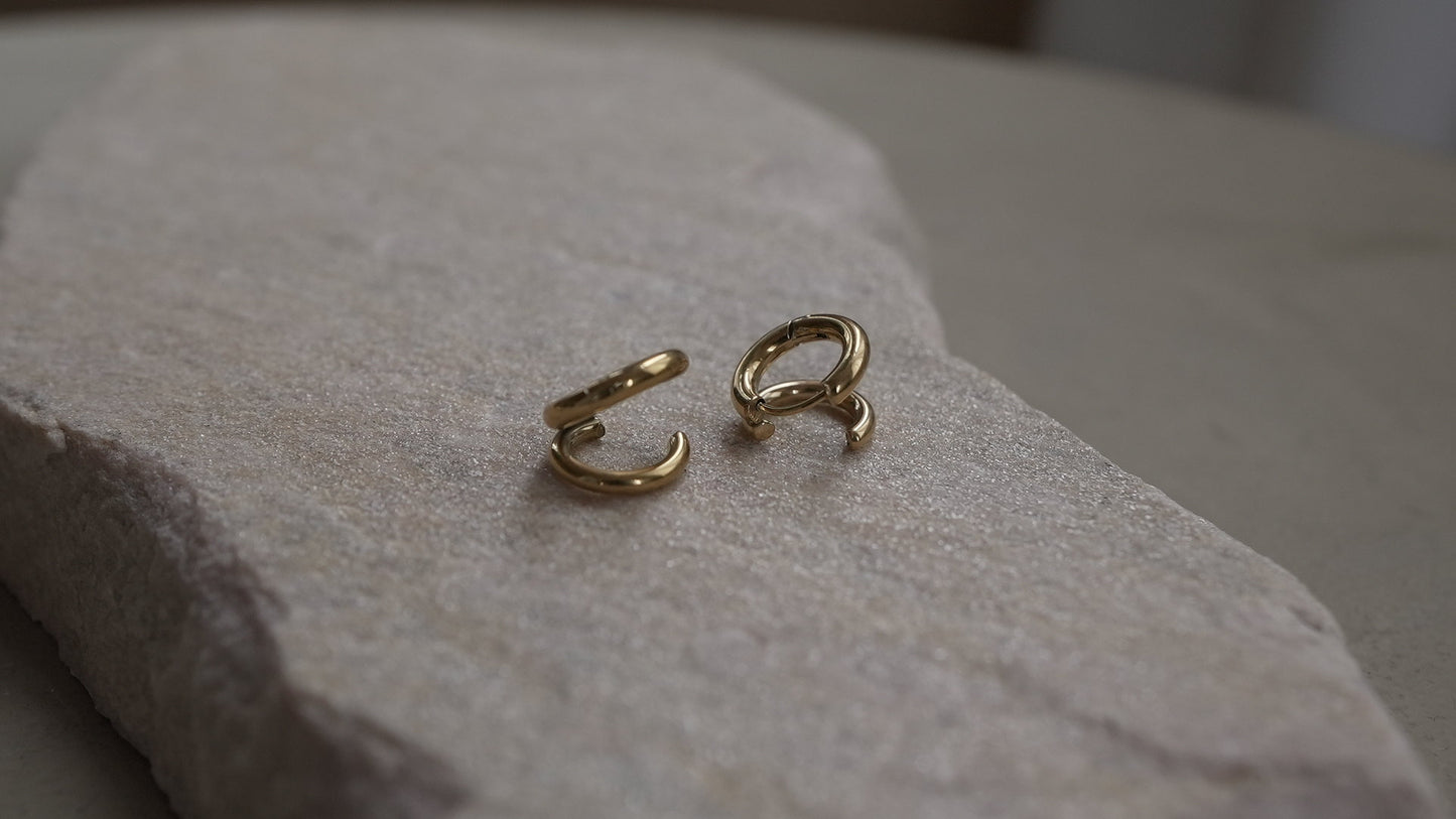 ミニダブルフープピアス